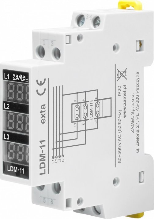 Zamel Wskaźnik napięcia modułowy 3-fazowy cyfrowy LDM-11
