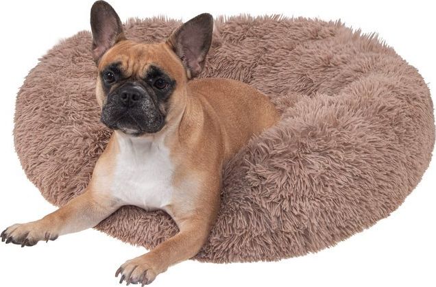 Springos Legowisko dla psa 80cm, pluszowe posłanie dla kota jasny brąz UNIWERSALNY