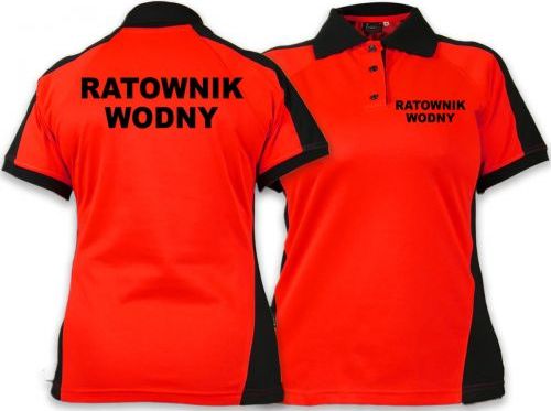 North Wind + medical Koszulka Polo RATOWNIK WODNY damska FLUO