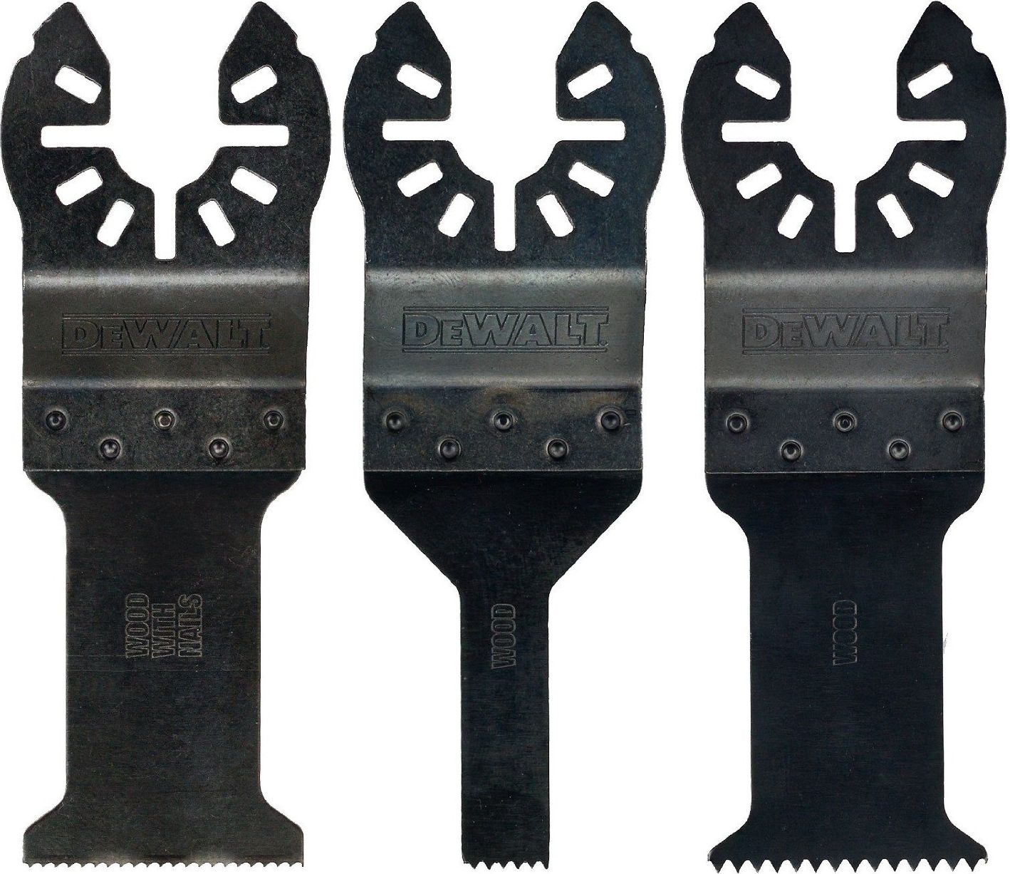 Dewalt DEWALT Akcesoria do oscylacyjnego narzędzia wielofunkcyjnego (3 cz. zestaw brzeszczotów do cięcia drewna, drewna z gwoździami, płyt G-K i PCV)