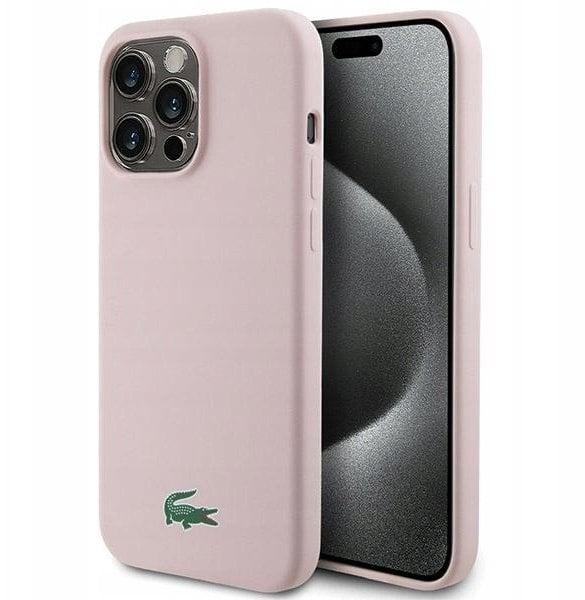 Lacoste LCHMP15XSLOI iPhone 15 Pro Max 6.7" różowy/pink hardcase Silicone MagSafe