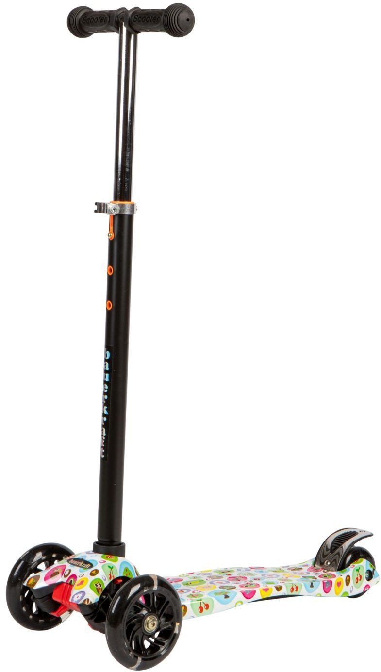 Kolorowa balansowa hulajnoga składana trójkołowa ze świecącymi kołami LED