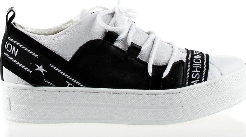 Wolski Tenisówki skórzane z napisami J. Wolski-36