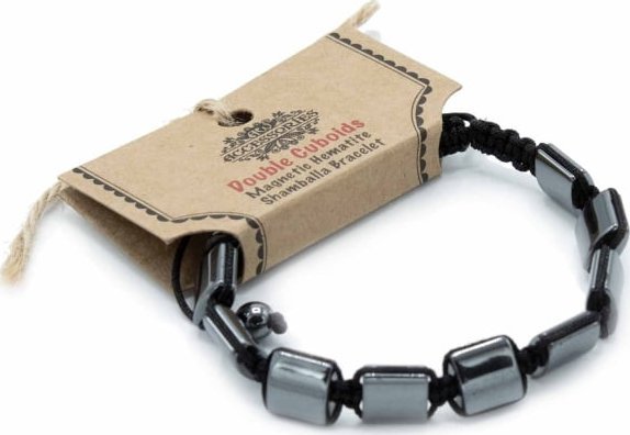 Lovrin Bransoletka magnetyczna z Hematytu - Prostopadłościany