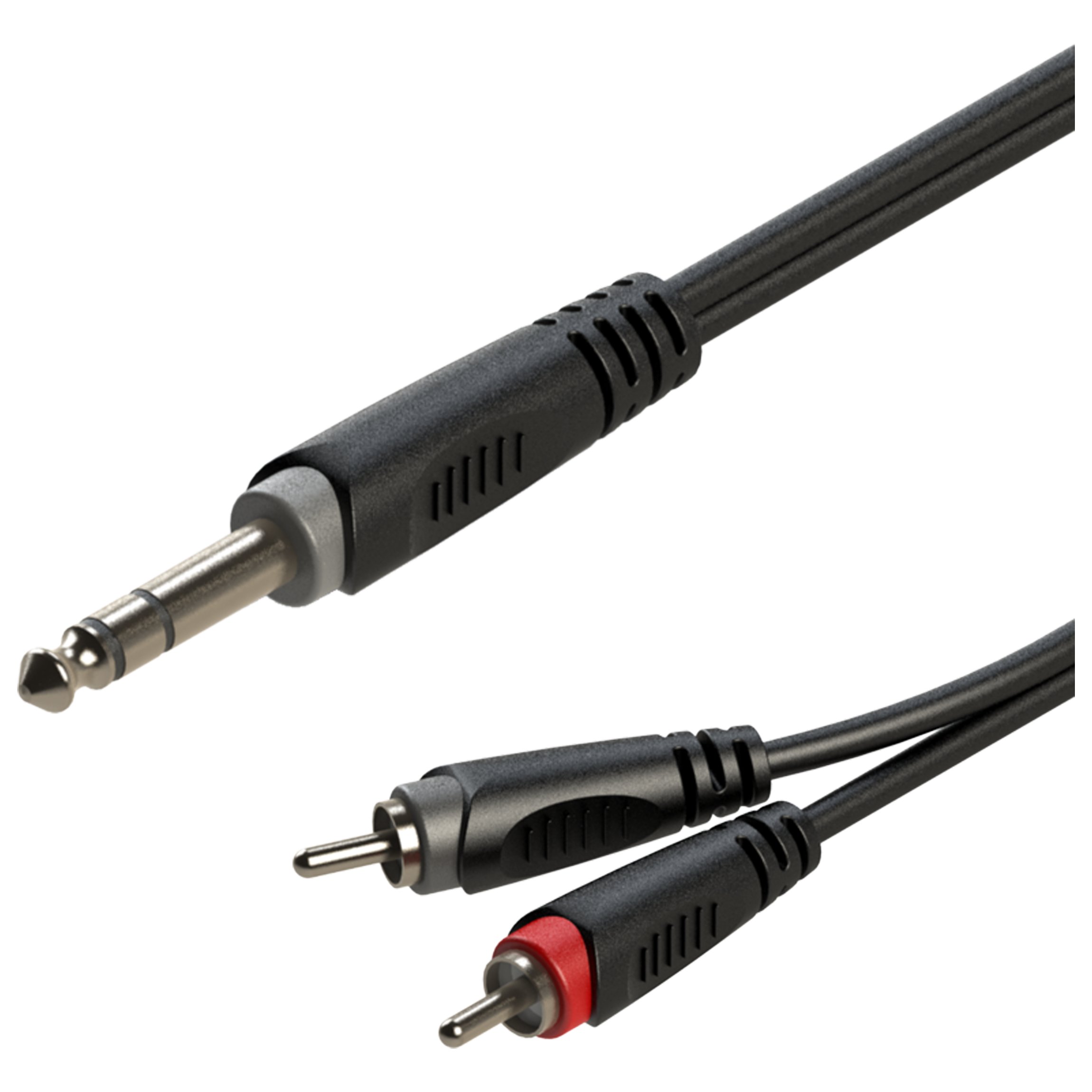 Roxtone Kabel audio 6m RAYC110L6 Jack 6.3mm stereo 2 x RCA