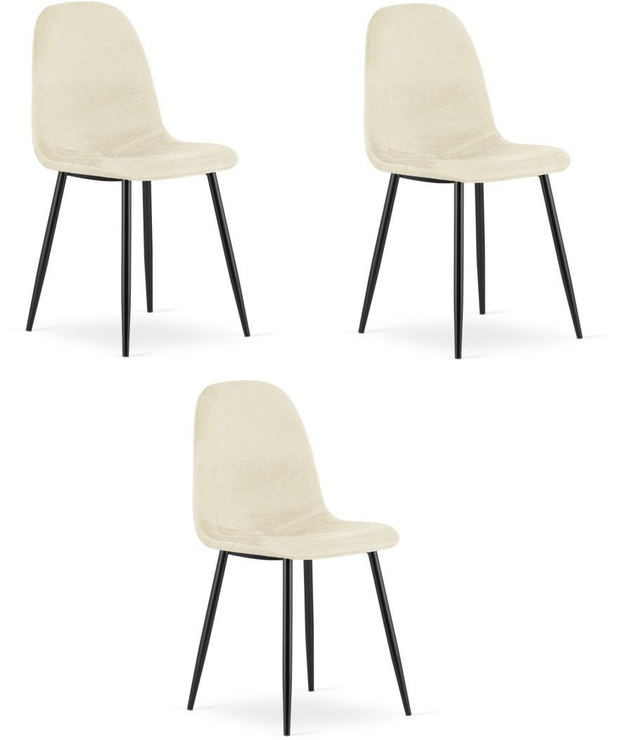 Krzesło COMO - beż aksamit x 3
