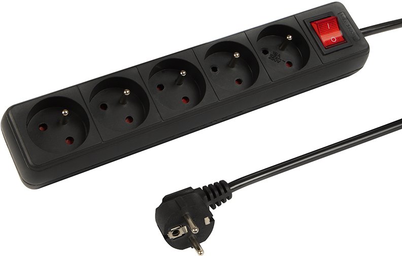 Blow Przedłużacz sieciowy 5G 1,5M czarny 98-795#