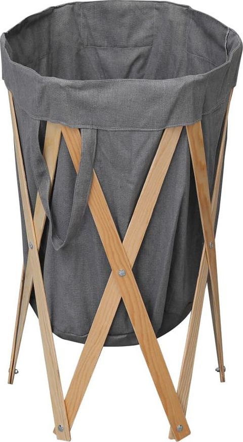 Kosz na pranie Elior Składany pojemnik na pranie Conga - szary