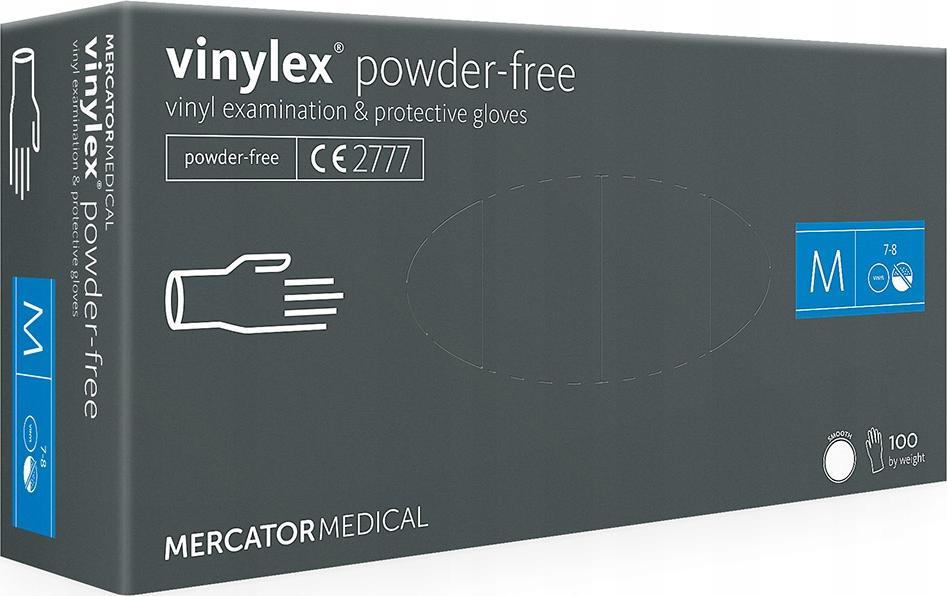 Mercator Medical rękawice ochronne vinylex powder-free roz. M 100szt. (RD20018003)