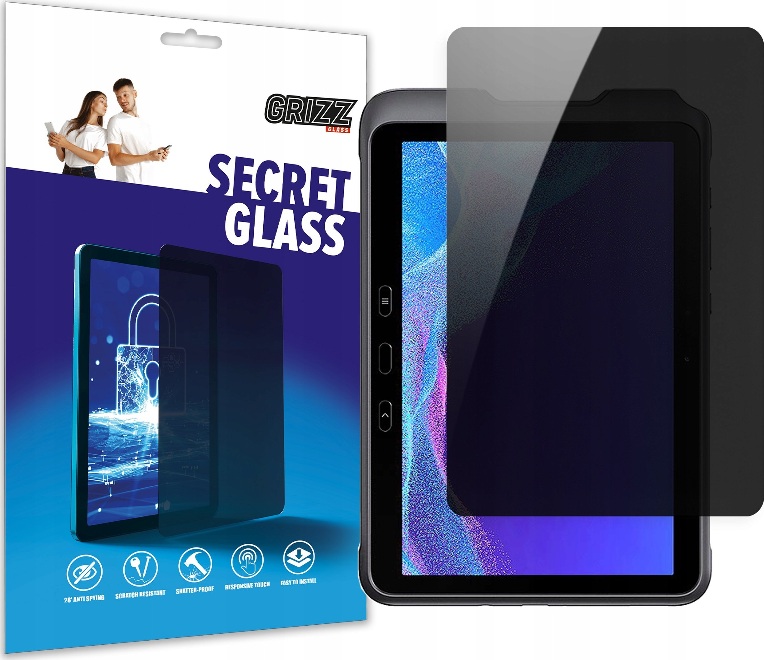 GrizzGlass Szkło prywatyzujące GrizzGlass SecretGlass do Samsung Galaxy Tab Active4 Pro