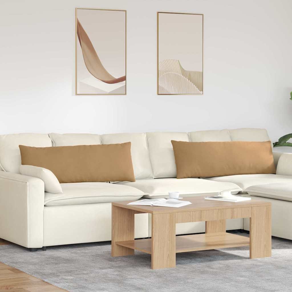 vidaXL Poduszki na sofę 2 pcs Brązowy 120 x 40 cm Tkanina sztruksowa