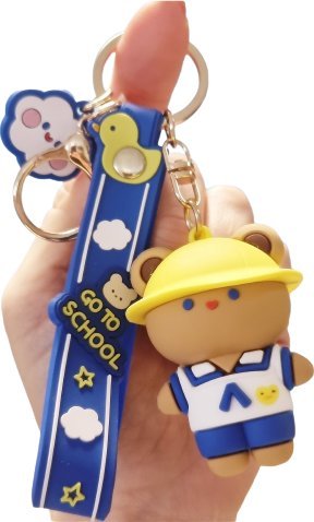 Breloczek myHomelife Breloczek brelok silikonowy go to school #4 miś w kapeluszu