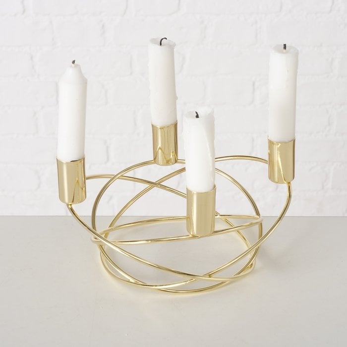 Boltze Świecznik metalowy na 4 świece, DELIAH