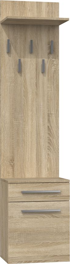 Elior Wieszak z szafką na buty w kolorze dąb sonoma - Kaya 3X