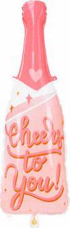 PartyDeco Balon foliowy Butelka, cheers to you, 28x87 cm one size