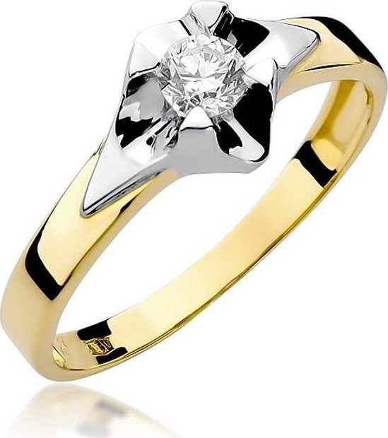 Best Diamonds złoty pierścionek z brylantem 0.30ct 21