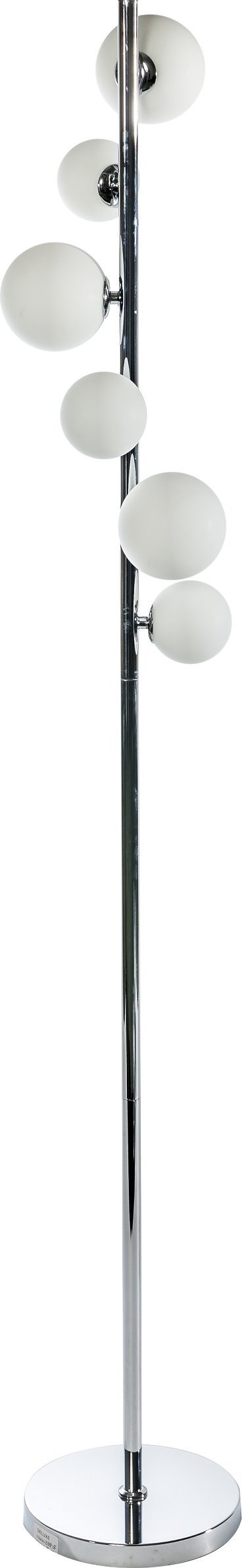 Lampa podłogowa Azzardo Lampa stojąca podłogowa Sybilla 6 srebrna