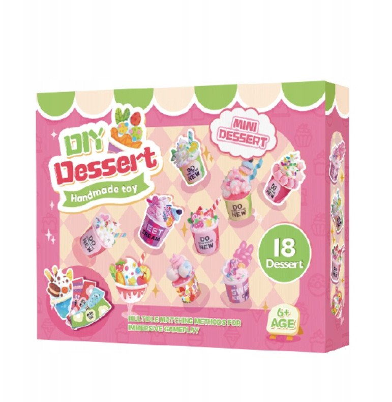 Zabawka 6 lat+ KOLOROWE DESERY LODY POSYPKI Zrób to Sam SENSORYCZNA XL