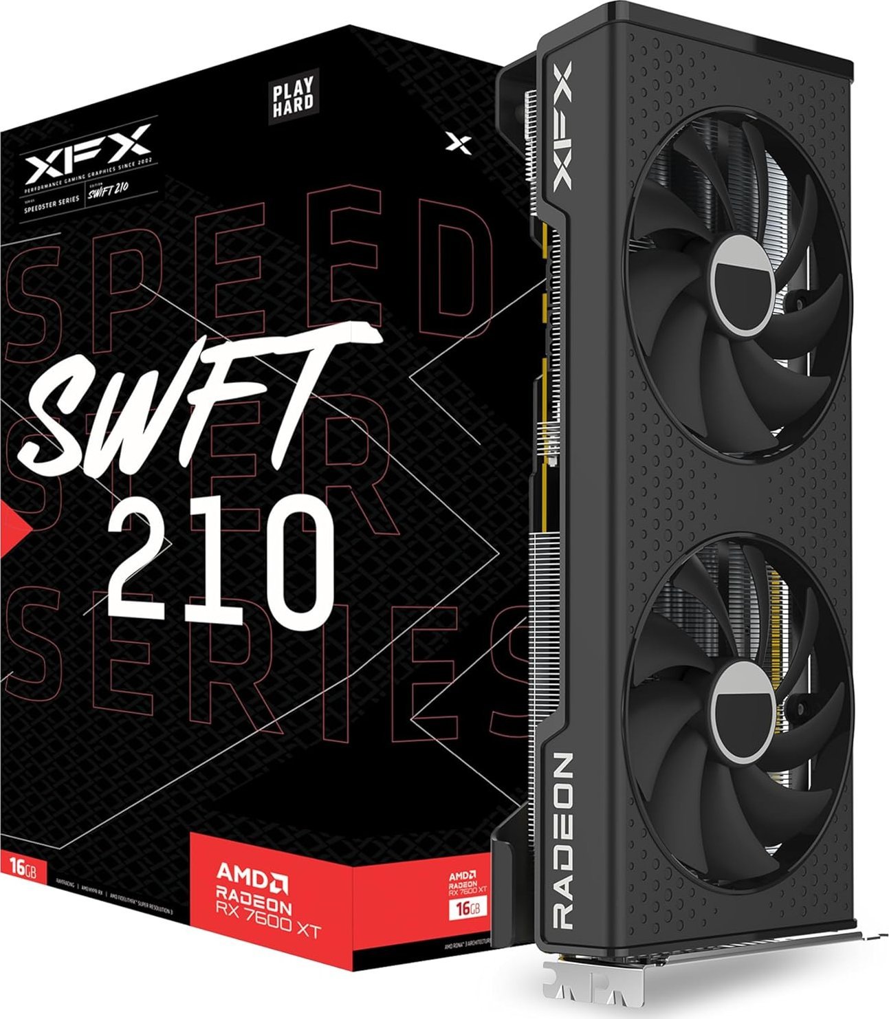 Karta graficzna XFX Speedster SWFT 210 Radeon RX 7600 XT 16GB GDDR6 (RX-76TSWFTFP)
