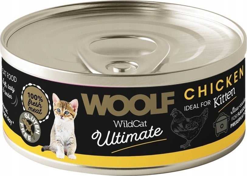 WOOLF KOT PUSZKA 85g ULTIMATE CAN KITTEN CHICKEN PATE /6