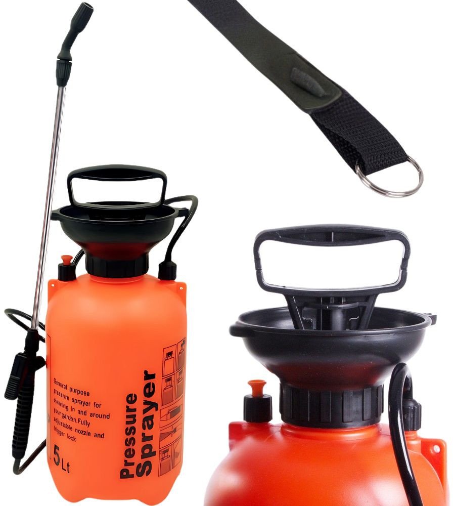 OPRYSKIWACZ CIŚNIENIOWY RĘCZNY OGRODOWY SPRYSKIWACZ DŁUGA LANCA 5L PASEK