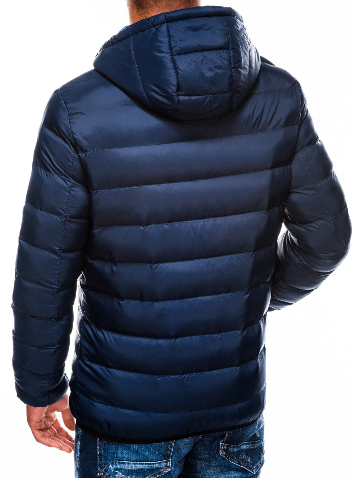 Ombre Kurtka męska jesienna C372 - granatowa XL