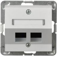 Ospel Obudowa gniazda komputerowego Impresja podwójnego biała (GPK-2YS/p/00)