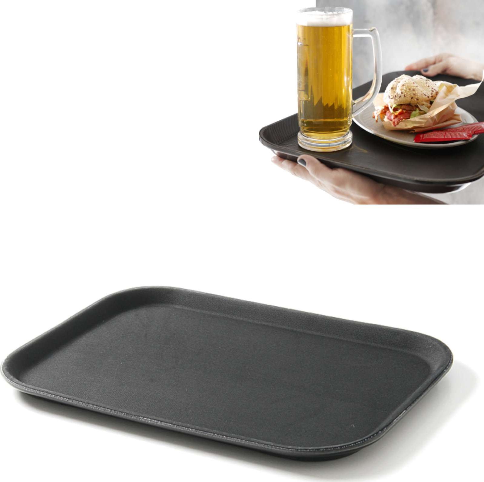 Hendi Taca kelnerska antypoślizgowa odporna GN 1/1 - czarna