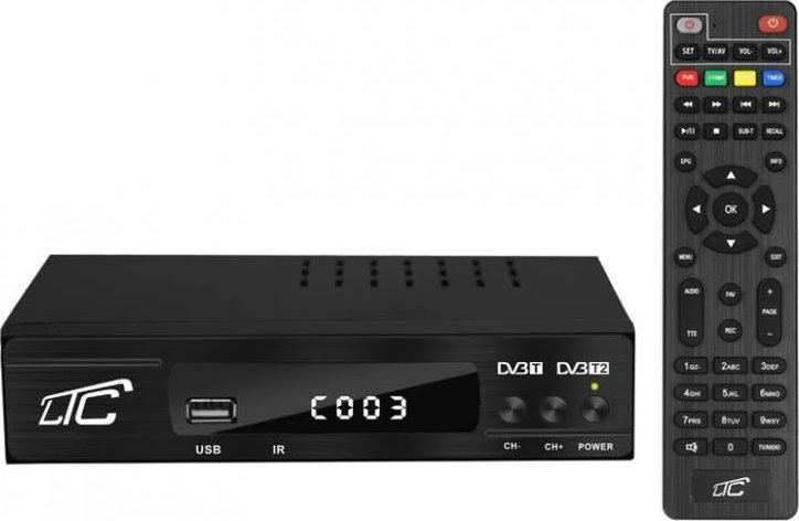 Tuner TV LTC TUNER DVB-T2 LXDVB507 z pilotem