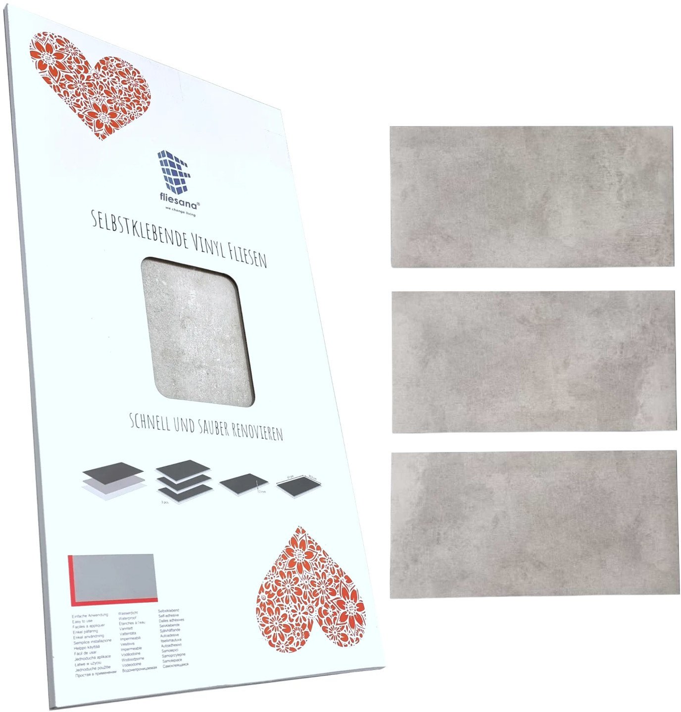 3 sztuk KAIMAUER Fliesana - Wodoodporne płytki