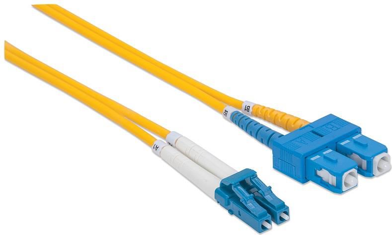 Intellinet Network Solutions Patchcord światłowodowy LC-SC, 2m, 9/125, OS2 (302686)