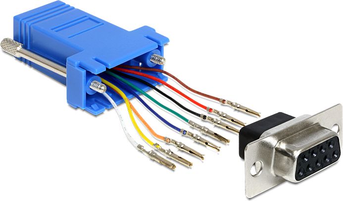 Delock ADAPTER COM(9F)->RJ45(F) (65430)