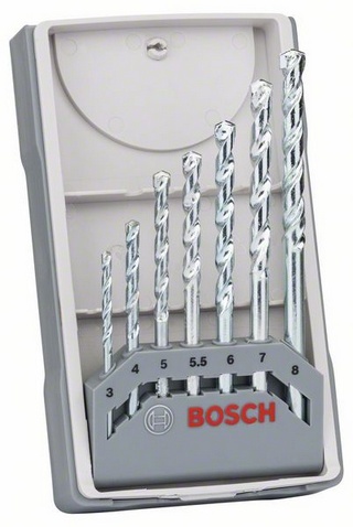 Wiertło Bosch do betonu walcowe 7 4 5 3 6 8 55mm zestaw (2607017035)
