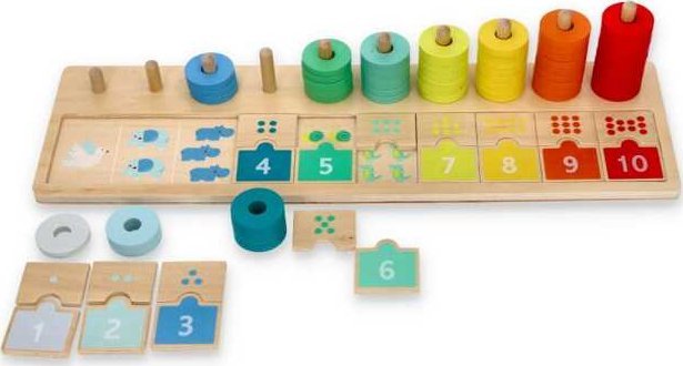 Lelin Drewniana Układanka Nauka Liczenia