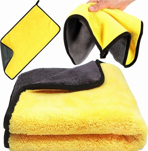 Alogy WYP Ręcznik samochodowy dwustronny 30x60 cm welurowy Mikrofibra do mycia osuszania samochodu auta ścierka Alogy Car Detailing