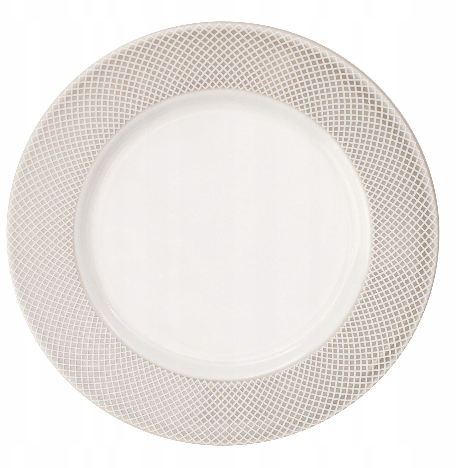 NORWICH Talerz płaski 16 cm beżowy rant