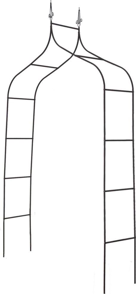 Orion Pergola OGRODOWA łukowa drabinka metalowa na kwiaty róże pnącza 150x240 cm