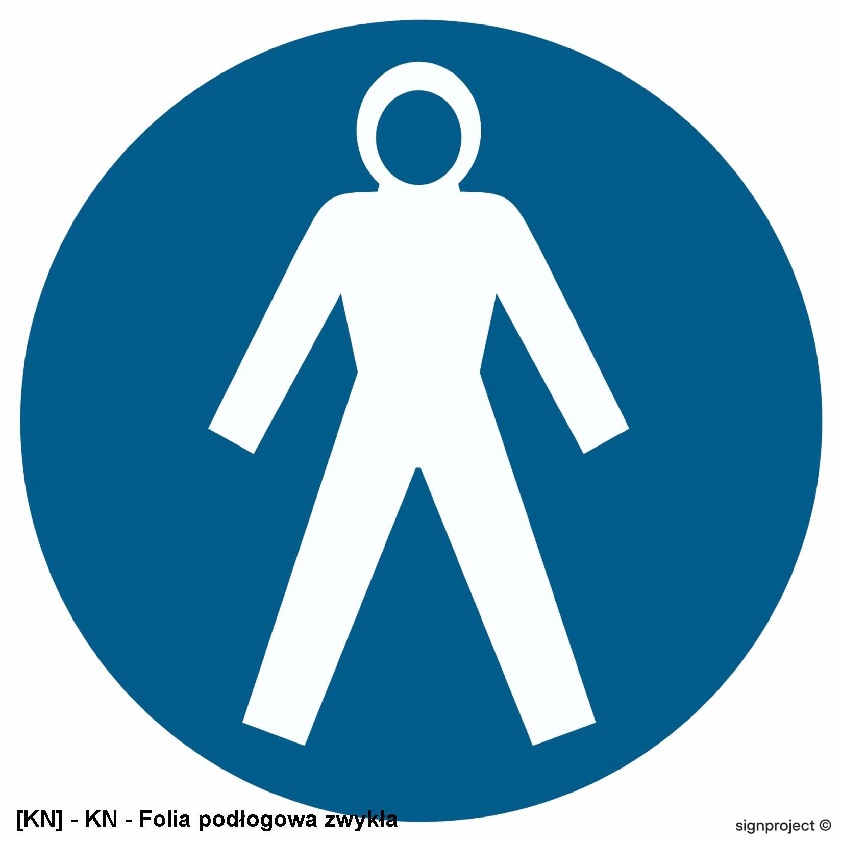 GK001 - Nakaz stosowania kombinezonu ochronnego 500x500