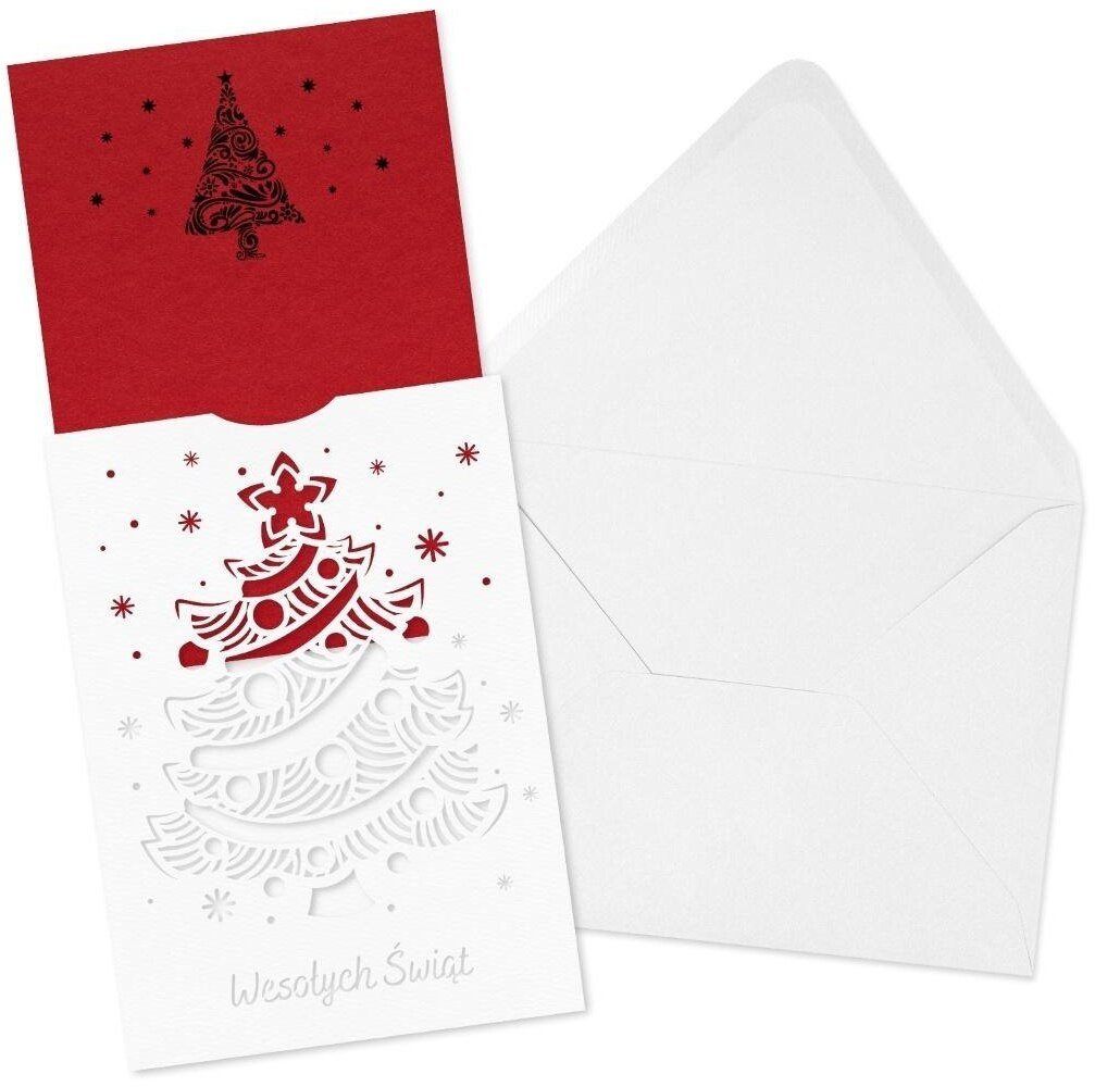 Kartka świąteczna ażurowa - Choinka