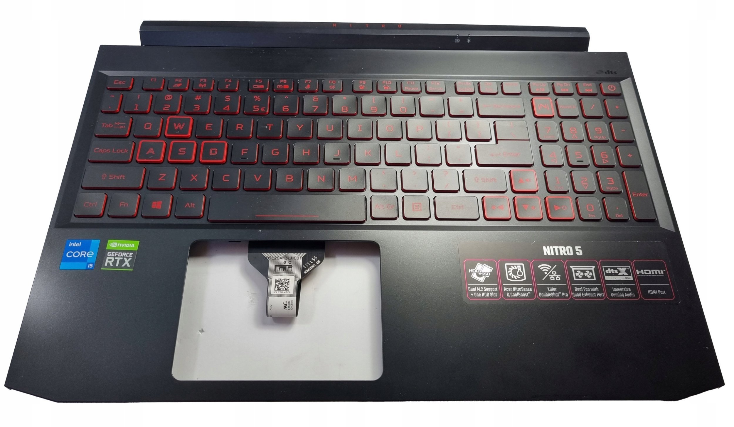 COVER UPPER BLACK W/KB US-INT