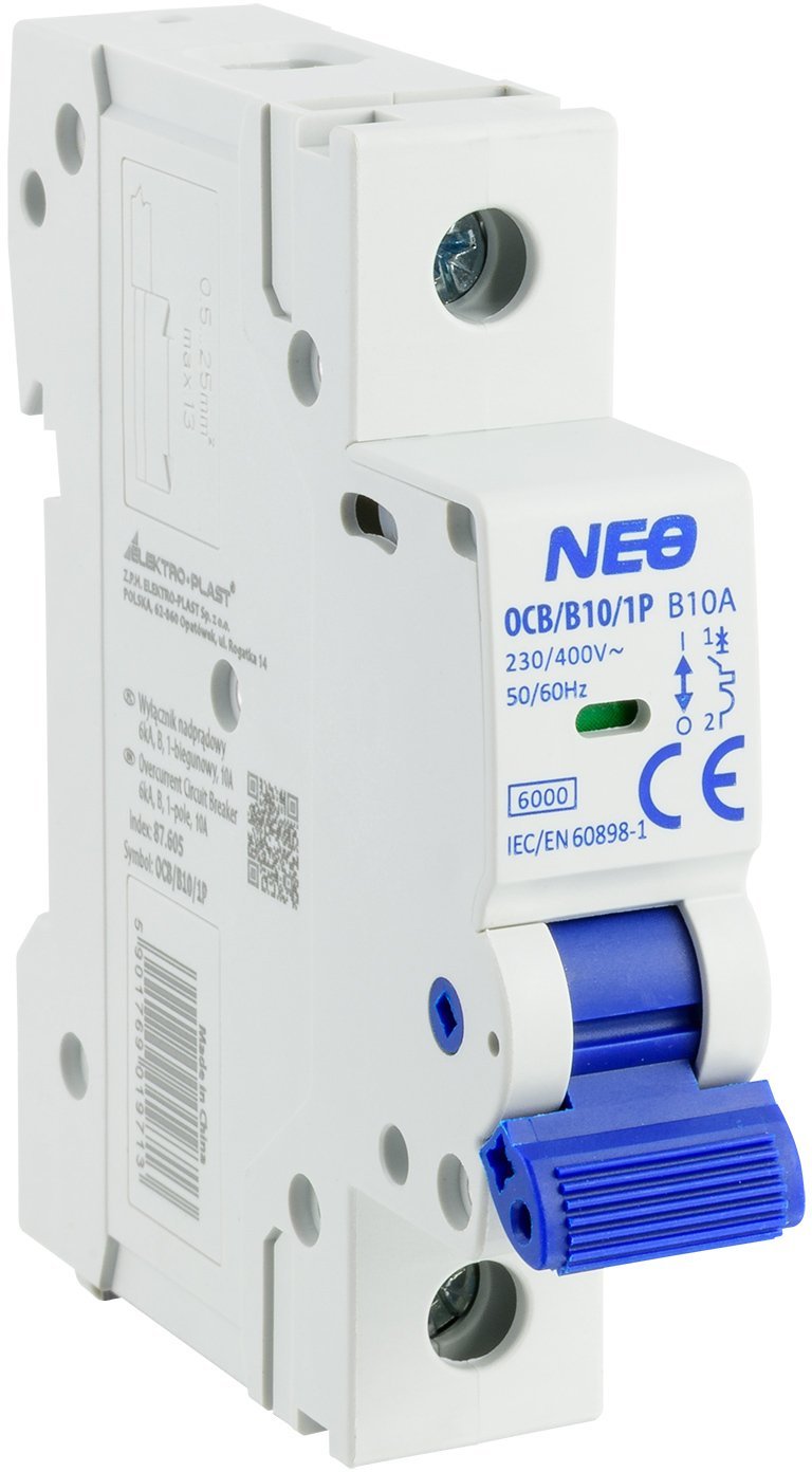 Elektro-Plast Wyłącznik nadprądowy 1P B 10A 6kA OCB/B10/1P 87.605