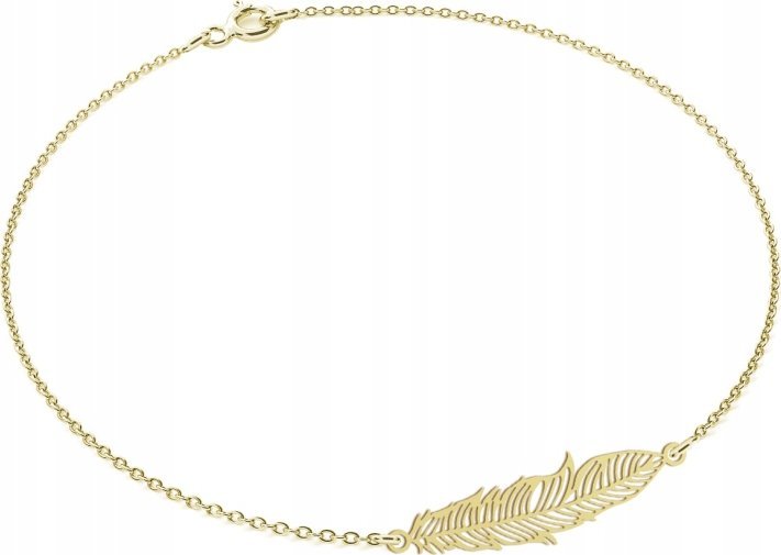 Radziszewska Jewellery Pozłacana Bransoletka PIÓRKO DEDYKACJA GRATIS