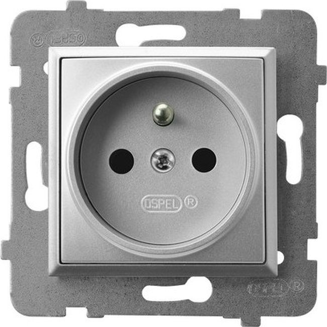 Ospel ARIA Gniazdo pojedyncze z/u srebro GP-1UZ/m/18