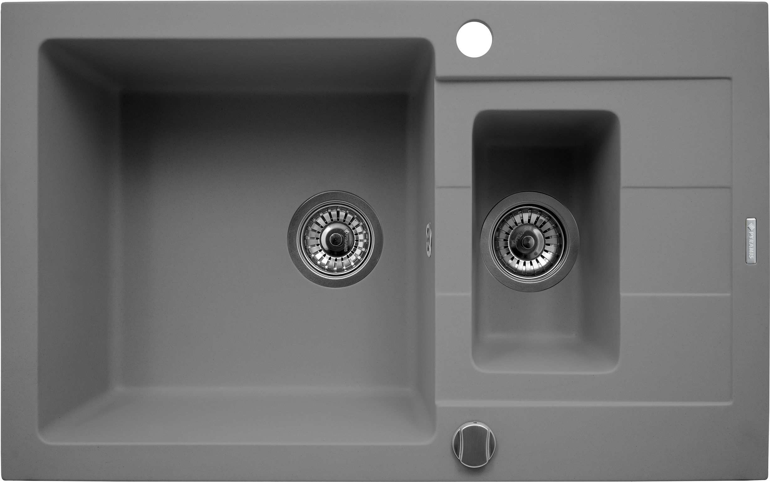 Zlewozmywak Pyramis granitowy Pyramis Sparta Plus 78x48 11B 1D szary beton