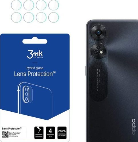 3MK Ochrona na obiektyw aparatu 4 szt. Lens Protect Oppo Reno 8T 4G