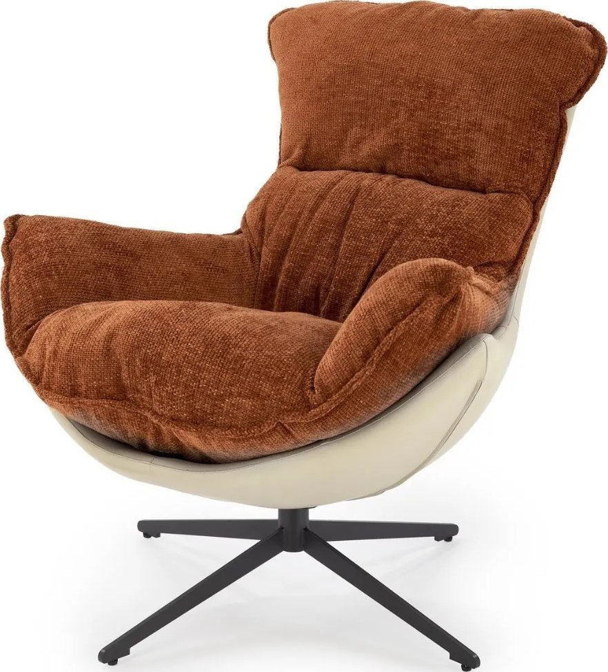 Halmar Fotel obrotowy LOBSTER cynamonowy/beżowy HALMAR