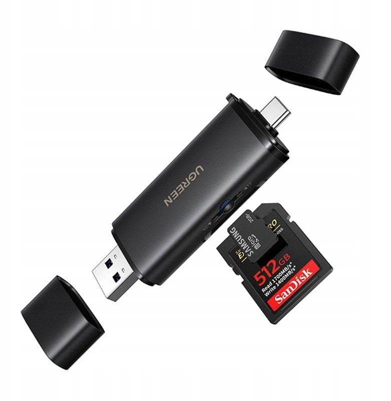 Czytnik kart USB-C/USB-A 2w1 Ugreen CM803, SD+TF 312MB/s