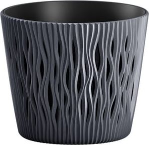 Prosperplast Doniczka SANDY ROUND - antracytowy śr.13cm