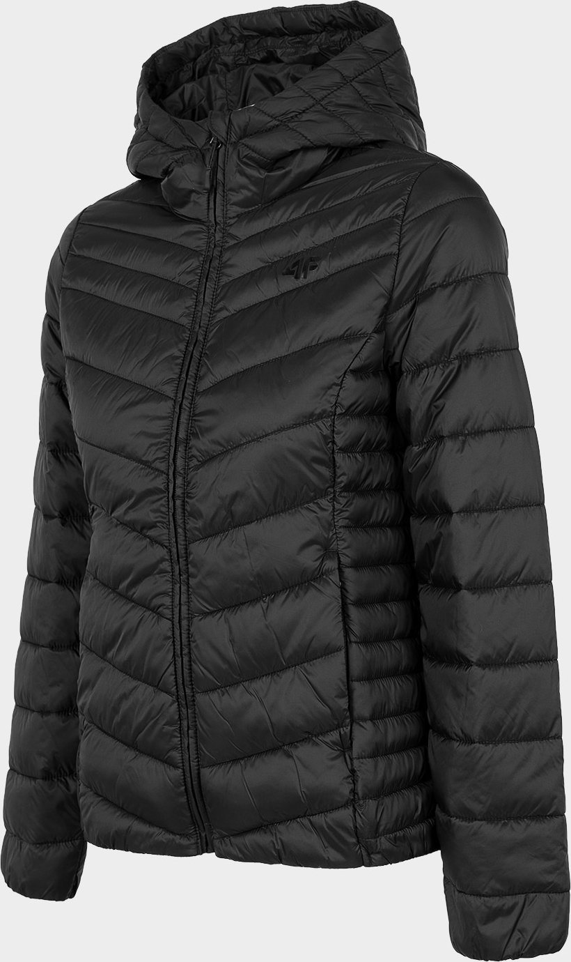 4f Kurtka damska H4Z22-KUDP003 Głęboka czerń r.M