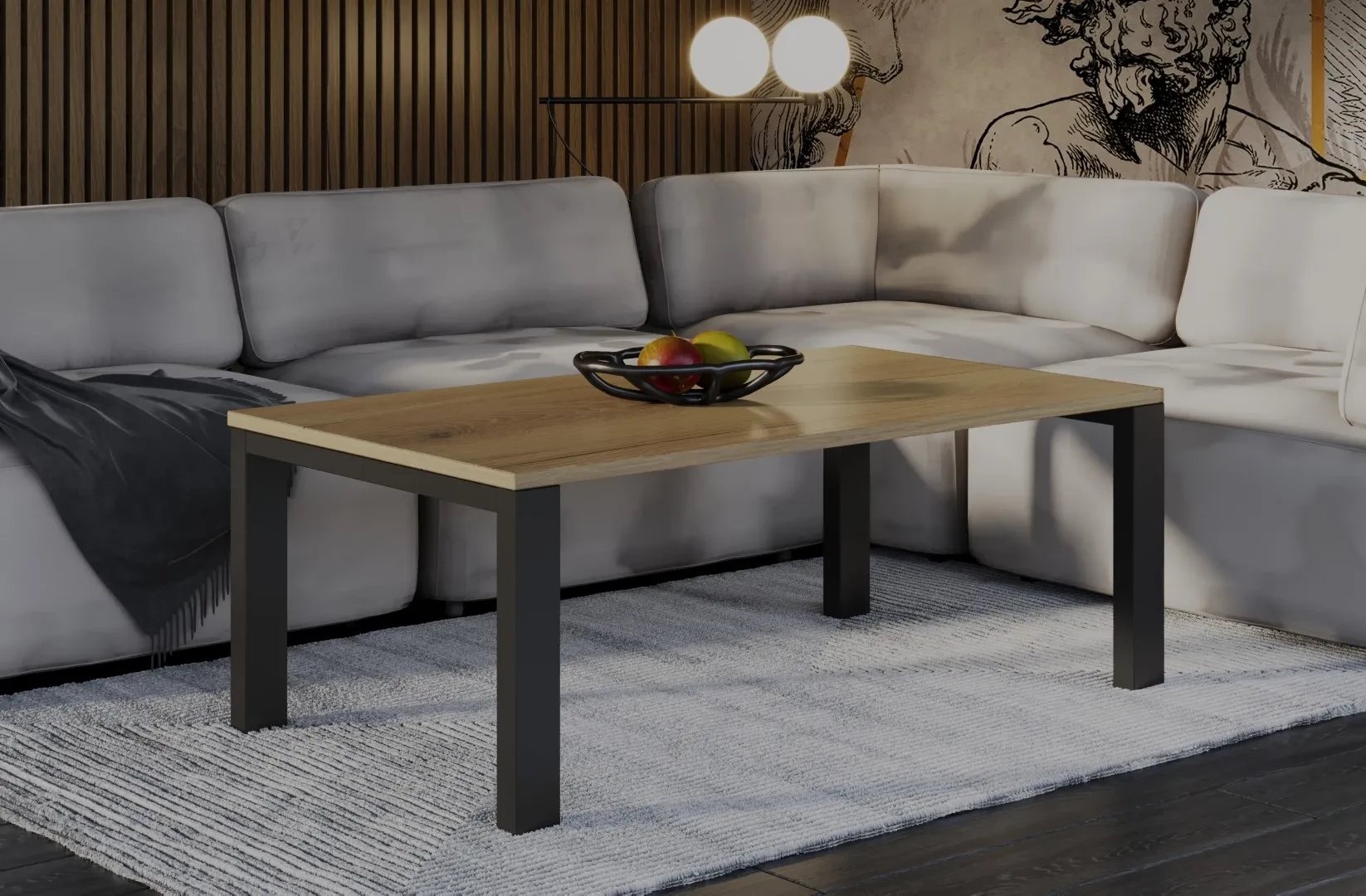 Ława GAROLD 120x80 dąb natura ENDO